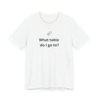 WHAT TABLE DO I GO TO