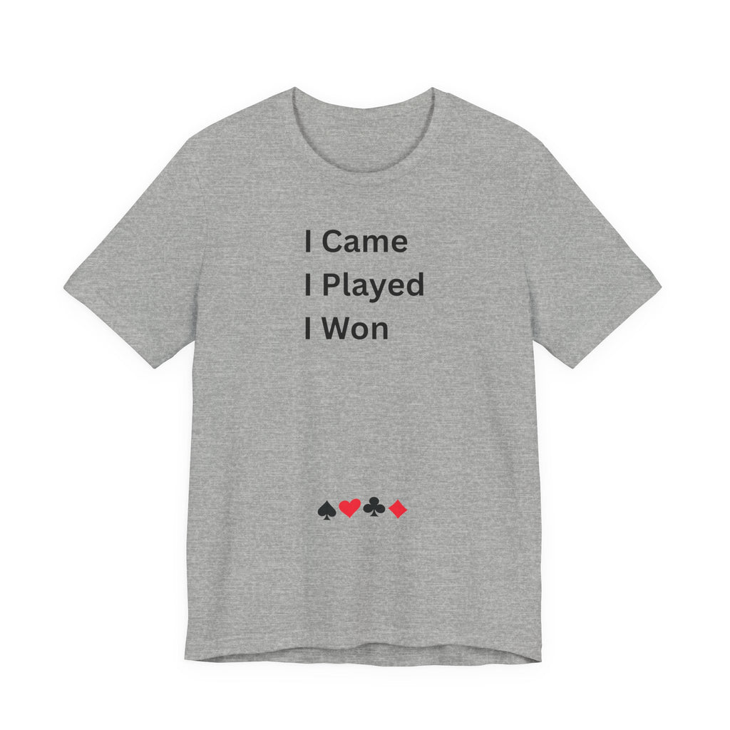 I CAME I PLAYED I WON
